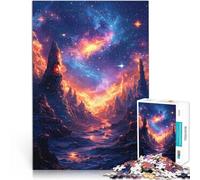 Puzzle da 1000 pezzi per adolescenti Paesaggio al neon della galassia cosmica Gioco a quiz Regalo di compleanno, regali, arte murale 75x50cm