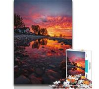 Puzzle da 1000 pezzi per adolescenti paesaggio al tramonto puzzle per adulti gioco stimolante ideale come regalo per tutta la famiglia 38x26cm