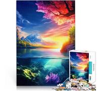 Puzzle da 1000 pezzi per adolescenti Paesaggio al tramonto sottomarino Giocattoli antistress Regalo di compleanno, regali, arte murale 75x50cm