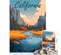 Puzzle da 1000 pezzi per adolescenti Paesaggio californiano con fiume e montagne Decorazione per la casa Giocattoli Regali di Babbo Natale segreto Gioco educativo Aiuta l'esercizio del cervello
