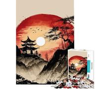 Puzzle da 1000 pezzi per adolescenti paesaggio cinese gioco rompicapo sfida difficile da completare (dimensioni 38x26cm)