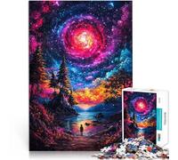 Puzzle da 1000 pezzi per adolescenti Paesaggio cosmico Antistress Vacanza in patria Uccidere il tempo Lista dei desideri con Babbo Natale 75x50cm