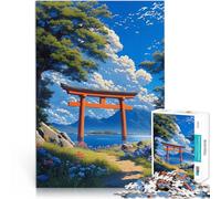 Puzzle da 1000 pezzi per adolescenti Paesaggio del cancello torii giapponese Divertimento in famiglia Decorazioni e regali unici per la casa 52x38cm
