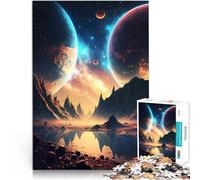 Puzzle da 1000 pezzi per adolescenti Paesaggio del doppio pianeta Giochi educativi fai da te Giocattoli per la decorazione della casa 75x50cm