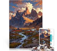 Puzzle da 1000 pezzi per adolescenti Paesaggio del ruscello di montagna Taglio di precisione Gioco educativo per compleanno e Natale 52x38cm