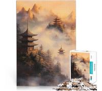 Puzzle da 1000 pezzi per adolescenti Paesaggio della pagoda giapponese Antistress Sfida difficile Adatto per la decorazione del desktop 38x26cm