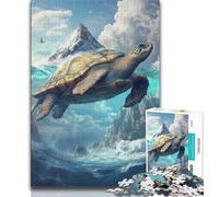 Puzzle da 1000 pezzi per adolescenti paesaggio dell'isola delle tartarughe 1000 pezzi per adulti e adolescenti perfetto per le serate di gioco giocattolo colorato per la casa regalo (50x75cm)
