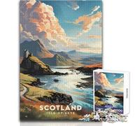 Puzzle da 1000 pezzi per adolescenti Paesaggio dell'isola di Skye Rompicapo Giochi per famiglie Migliora la memoria Regali di compleanno Dimensioni 50x75cm