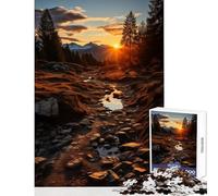 Puzzle da 1000 pezzi per adolescenti paesaggio di montagna al tramonto decorazione per la casa giocattoli ottimi regali e giocattoli per giochi educativi interessante riduzione dello stress 38x52cm