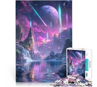 Puzzle da 1000 pezzi per adolescenti Paesaggio fantasy con stelle cadenti Divertimento in famiglia offerte come regali per tutta la famiglia 52x38cm