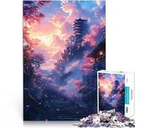 Puzzle da 1000 pezzi per adolescenti Paesaggio fantasy giapponese Bellissimo cielo Gioco rompicapo Giocattoli per la decorazione della casa 52x38cm
