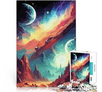 Puzzle da 1000 pezzi per adolescenti Paesaggio fantasy spaziale Gioco impegnativo e gioco in famiglia Adatto per la decorazione del desktop 38x26cm