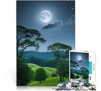 Puzzle da 1000 pezzi per adolescenti Paesaggio forestale al chiaro di luna Taglio di precisione perché è ideale come regalo per tutta la famiglia 75x50cm