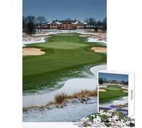 Puzzle da 1000 pezzi per adolescenti paesaggio invernale con campo da golf giocattolo decorazione da parete regali di compleanno gioco educativo aiuta a esercitare il cervello dimensioni 50x75cm