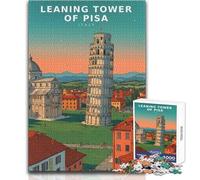 Puzzle da 1000 pezzi per adolescenti, paesaggio italiano vintage retrò, tramonto su strade antiche, gioco rompicapo con corsa di velocità, ottimo regalo per i giochi (dimensioni 38x52cm)