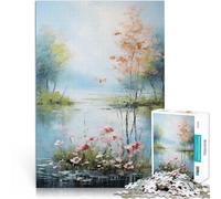 Puzzle da 1000 pezzi per adolescenti Paesaggio lacustre tranquillo Gioco di famiglia per e Regalo di compleanno, regali, arte murale 52x38cm