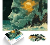Puzzle da 1000 pezzi per adolescenti Paesaggio marino da sogno Vacanza a casa: uccidere il tempo Lista dei desideri con Babbo Natale 75x50cm