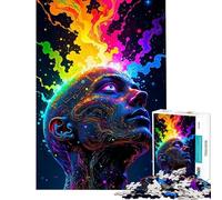 Puzzle da 1000 pezzi per adolescenti paesaggio mentale colorato︰ arte digitale ritratto puzzle per adulti giochi per famiglie assemblaggio di modelli sfida educativa (dimensioni 38x52cm)