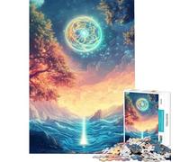 Puzzle da 1000 pezzi per adolescenti paesaggio mistico della foresta puzzle per adulti giocattolo antistress ideale per passare il tempo durante le vacanze compleanno e Natale