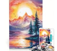 Puzzle da 1000 pezzi per adolescenti paesaggio naturale ad acquerello gioco rilassante stimolante da completare per rafforzare l'amore tra le coppie 50x75cm