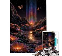 Puzzle da 1000 pezzi per adolescenti paesaggio notturno incantato con cascata arcobaleno Puzzle per adulti gioco divertente che migliora la memoria e aiuta ad allenare il cervello (dimensioni 38x52cm)