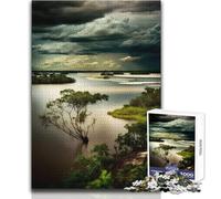 Puzzle da 1000 pezzi per adolescenti Paesaggio onirico del fiume Amazzonia Gioco stimolante Giocattoli Decorazione da parete Regalo per compleanni Dimensioni 38x26cm