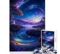 Puzzle da 1000 pezzi per adolescenti paesaggio spaziale al neon giocattoli antistress regali di Babbo Natale segreto gioco pratico interazione genitore-figlio dimensioni 38x52cm