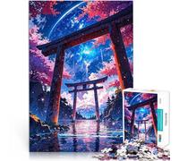 Puzzle da 1000 pezzi per adolescenti Paesaggio spaziale del cancello torii giapponese Gioco a quiz Migliorare l'amore tra le coppie 38x26cm