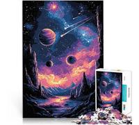 Puzzle da 1000 pezzi per adolescenti Paesaggio spaziale pixelato Gioco di famiglia antistress sfida difficile Regalo di opere d'arte 38x26cm