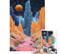 Puzzle da 1000 pezzi per adolescenti paesaggio surreale alieno con canyon puzzle per adulti gioco per famiglie decorazione per la casa compleanno (dimensioni 38x26cm)