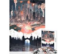 Puzzle da 1000 pezzi per adolescenti paesaggio urbano con arco decorazione per la casa giocattoli regali di Babbo Natale segreto gioco pratico aiuta a esercitare il cervello dimensioni 50x75cm