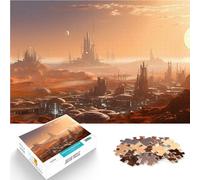 Puzzle da 1000 pezzi per adolescenti Paesaggio urbano del pianeta rosso Marte Rompicapo Attività divertenti a casa, regali di compleanno, regali di viaggio, 38x26cm