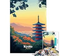 Puzzle da 1000 pezzi per adolescenti pagoda di Kyoto Giappone giocattolo antistress ideale per le vacanze a casa per passare il tempo regalo di Natale o di compleanno (50x75cm)