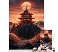 Puzzle da 1000 pezzi per adolescenti Pagoda sulla cima della montagna giocattoli fai da te regali per donne e uomini gioco pratico collezione di artisti belle arti dimensioni 38x26cm