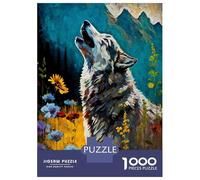 Puzzle Da 1000 Pezzi Per Adolescenti Paint Wolf Puzzle Per Adulti Gioco Rompicapo Analisi E Logica Aiuta Ad Allenare Il Cervello 52x38cm/1000pcs