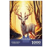 Puzzle Da 1000 Pezzi Per Adolescenti Painting A Deer Animal Puzzle Per Adolescenti Giocattoli Fai Da Te Corsa Di Velocità Manuale Regali Unici Per Compleanno E Natale 52x38cm/1000pcs