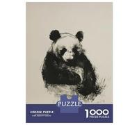 Puzzle Da 1000 Pezzi Per Adolescenti Panda In Charcoal Art Puzzle Giocattolo Decorazione Da Parete Sfida Difficile Regalo Di Compleanno, Regali, 70x50cm/1000pcs