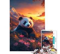 Puzzle da 1000 pezzi per adolescenti panda in paradiso puzzle per adulti giocattolo decorativo da parete per rievocare ricordi ideale per compleanni (dimensioni 50x75cm)