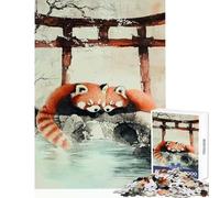 Puzzle da 1000 pezzi per adolescenti panda rosso che dorme giocattolo decorazione da parete regalo per compleanni gioco per famiglie allena il cervello e le mani dimensioni 50x75cm