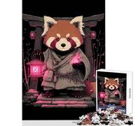 Puzzle da 1000 pezzi per adolescenti panda rosso monaco con lanterna giocattoli fai da te regali per donne e uomini gioco pratico migliora l'amore tra coppie dimensioni 50x75cm
