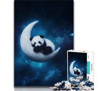 Puzzle da 1000 pezzi per adolescenti Panda sulla luna Puzzle per adolescenti, ideali come regali per tutta la famiglia per età 14 (dimensioni 38x26cm)