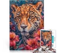 Puzzle da 1000 pezzi per adolescenti pantera dagli occhi dorati Riduzione dello stress interessante Migliorare l'amore tra le coppie 75x50cm