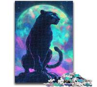 Puzzle da 1000 pezzi per adolescenti Pantera Nera Sotto la Luna Giocattoli educativi per imparare e divertirsi a casa, regalo di compleanno, regali di viaggio 26x38cm