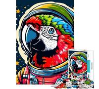 Puzzle da 1000 pezzi per adolescenti pappagallo astronauta puzzle Wpap per adulti giochi divertenti difficile ideale per compleanni e Natale (dimensioni 38x26cm)
