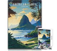 Puzzle da 1000 pezzi per adolescenti Parco delle Samoa americane Rompicapo Giochi per famiglie Analisi e logica Giocattolo Decorazione da parete Dimensioni 38x52cm