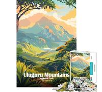 Puzzle da 1000 pezzi per adolescenti Parco Nazionale dei Monti Uluguru Tanzania Gioco per famiglie giocattolo educativo regalo di compleanno divertente e spiritoso (dimensioni 50x75cm)
