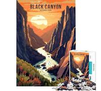Puzzle da 1000 pezzi per adolescenti Parco Nazionale del Black Canyon puzzle per adulti giocattolo decorativo da parete gioco stimolante regalo (dimensioni 38x52cm)