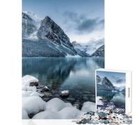 Puzzle da 1000 pezzi per adolescenti Parco nazionale di Banff Canada Decorazione per la casa Giocattoli Ottimo regalo Gioco pratico Lista dei desideri con Babbo Natale Dimensioni 50x75cm