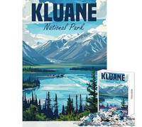 Puzzle da 1000 pezzi per adolescenti Parco nazionale di Kluane Decorazione per la casa Giocattoli Opere d'arte Regalo Giochi divertenti Allena il tuo cervello e le tue mani Dimensioni 38x26cm