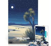 Puzzle da 1000 pezzi per adolescenti Parco Nazionale di White Sands giocattolo decorativo da parete per divertimento in famiglia per rafforzare l'amore tra le coppie 38x52cm